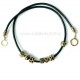 Brass necklace with natural leather-1