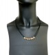 Brass necklace with natural leather-2