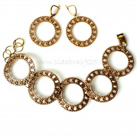 Bronze jewellery set "Success Wheels"