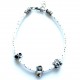 Bracelet with beads on a white rope AP5,2mm-1