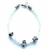 Bracelet with beads on a white rope AP5,2mm