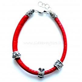 Bracelet with red rope AP5,2mm