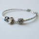 Bracelet with beads on a white rope AP5,2mm-2