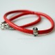 Necklace with red cord "Owl"-2