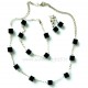 Set earrings, bracelet, necklace with hematite-1