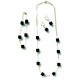 Set earrings, bracelet, necklace with hematite-2