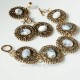 Bronze jewellery set "Junda su agatais"-3
