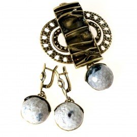 Brass set ŽKAP622 agatas