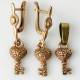 Bronze earrings BA "Rakteliai"-4