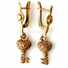 Bronze earrings BA "Keys"