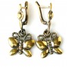Brass earrings ŽA529 "Butterflies"