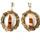 Brass earrings with copper ŽA-1