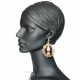 Brass earrings with copper ŽA-2