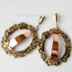 Brass earrings with copper ŽA-3