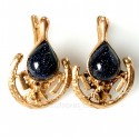 Bronze earrings with Cairo stone BA218