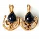 Bronze earrings with Cairo stone BA218-1