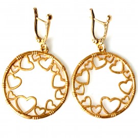 Bronze earringsi BA "Hearts"