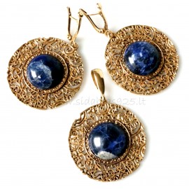 Bronze jewellery set with Sodalite BKA250P248