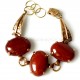 Bronze bracelet with Carnelian BAP-1