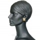 Brass earrings with Zirconium ŽA070-2