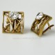 Brass earrings with Zirconium ŽA070-4