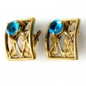 Brass earrings with Zirconium ŽA070