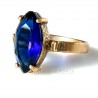 Bronze ring with blue Zirconium BŽ113