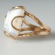 Bronze ring with square agate BŽ160