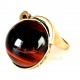 Bronze ring with a round Taurus stone BŽ531