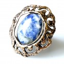 Bronze ring with the Sodalite stone BŽ