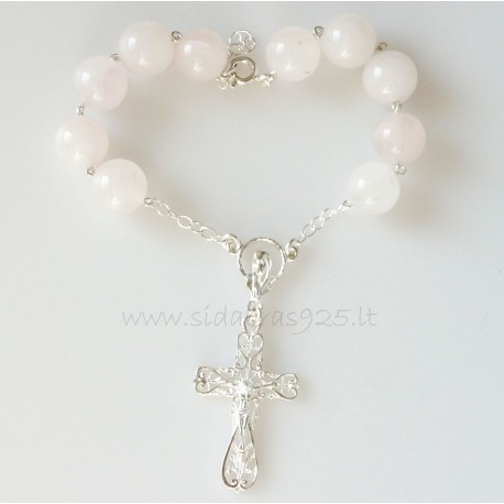 Rosaries on hand RR with pink Quartz