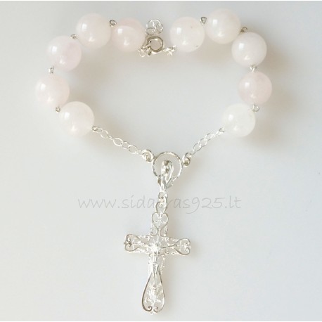 Rosaries on hand RR with pink Quartz