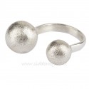 Ring for all sizes with a matte surface "Two Bubbles"