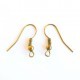 Brass earrings with gray Cat's Eye Stone ŽA361-3