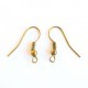 Brass earrings with Sunstone ŽA532-7