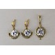 Brass pendant with white Zirconium ŽP342-3