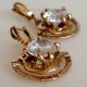  Brass earrings с 12 мм циркония ŽA341-2