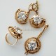  Brass earrings с 12 мм циркония ŽA341-3