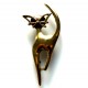 Brass brooch "Mustache cat"-1