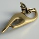 Brass brooch "Mustache cat"-4