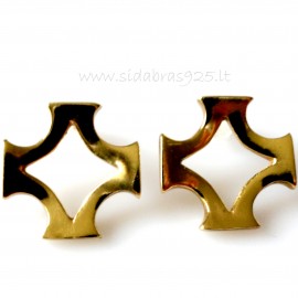 Brass earrings ŽA "Baltiška žvaigždė"