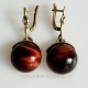 Brass earrings with ox stone ŽA764-3