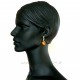Brass earrings with tiger eye ŽA764-2