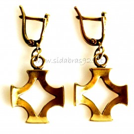 Brass earrings ŽA "Baltiška simbolika "