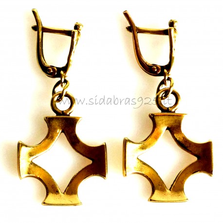 Brass earrings ŽA "Baltiška simbolika "