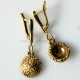 Brass earrings ŽA "Žalioji moneta"-4