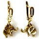 Brass earrings "Elephants" ŽA509-1