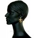 Brass earrings ŽA"Trys trikampiai"-2