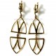 Brass earrings ŽA "6 trikampiai"-1