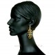 Brass earrings ŽA "6 trikampiai"-2